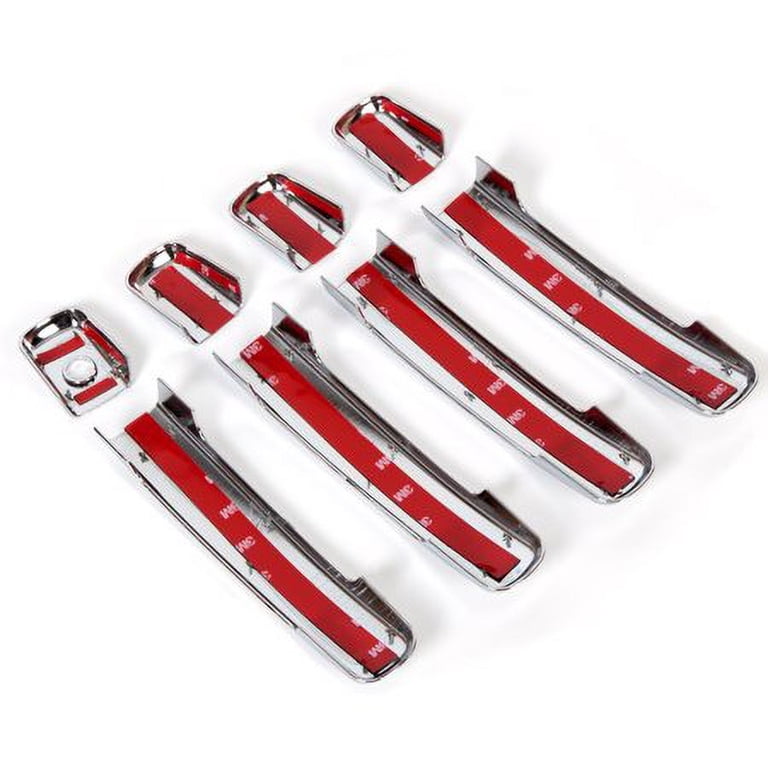Chrome Mirror + 2 Door Handle + Tailgate Cover Kit For 2013-2015 Nissan Frontier