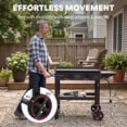 thumbnail image 4 of Feasto 28" Propane Gas Griddle with Cart, 2-Burner 30,000 BTU, 458 Sq. In. Outdoor Flat Top Grill for Camping Tailgating Backyard, 4 of 9