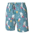 thumbnail image 5 of Naloa Rabbit And Balloon Men's Beach Shorts, Surfing shorts, Swim trunks, Quick Dry Swim Trunks for Surfing Beach Fun -, 5 of 9
