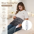 thumbnail image 2 of SUNNY HEAT Weighted Electric Heating Pad, 12 x 24 in, 5 Heat Settings, 2-Hour Auto Shutoff, Checkered Flannel, Machine Washable, Charcoal Gray, 2 of 6