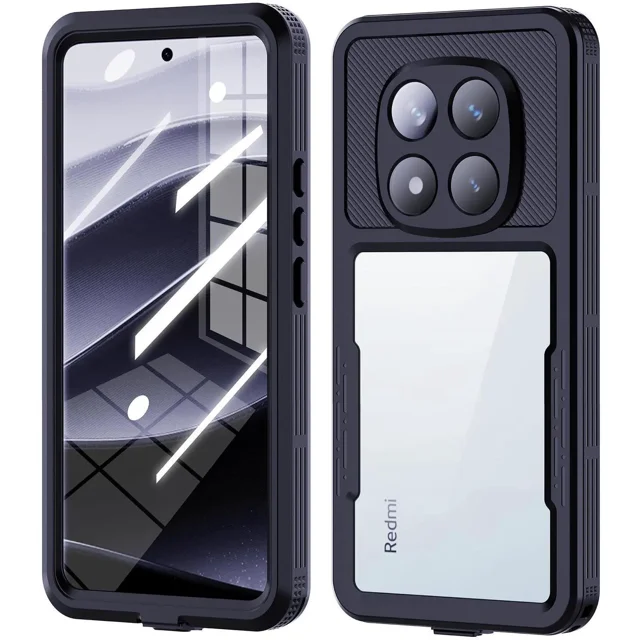 For Xiaomi Redmi Note 14 Pro 5G Case Waterproof, Built-in Screen & Camera Protector IP68 Underwater Full Body Military Dropproof Shockproof Cover
