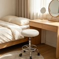 thumbnail image 4 of Elastic Round Linen Bar Stool Cover Fits 12-15 Inch Cushions for Office and Salon Swivel Stools, 4 of 5