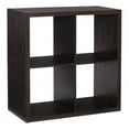 thumbnail image 1 of Linon Lane Four Cubby Wood Storage Cabinet in Espresso, 1 of 14