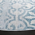 thumbnail image 3 of SAFAVIEH Martha Stewart Isabella Jervis Clover Area Rug, Turquoise/Ivory, 6'7" x 6'7" Round, 3 of 11