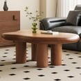 thumbnail image 6 of Cloud Coffee Table with 4 Legs for Living Room,Center Table,Low Table,Cream End Table,Round Corner Sofa Table (Walnut, 35“), 6 of 15