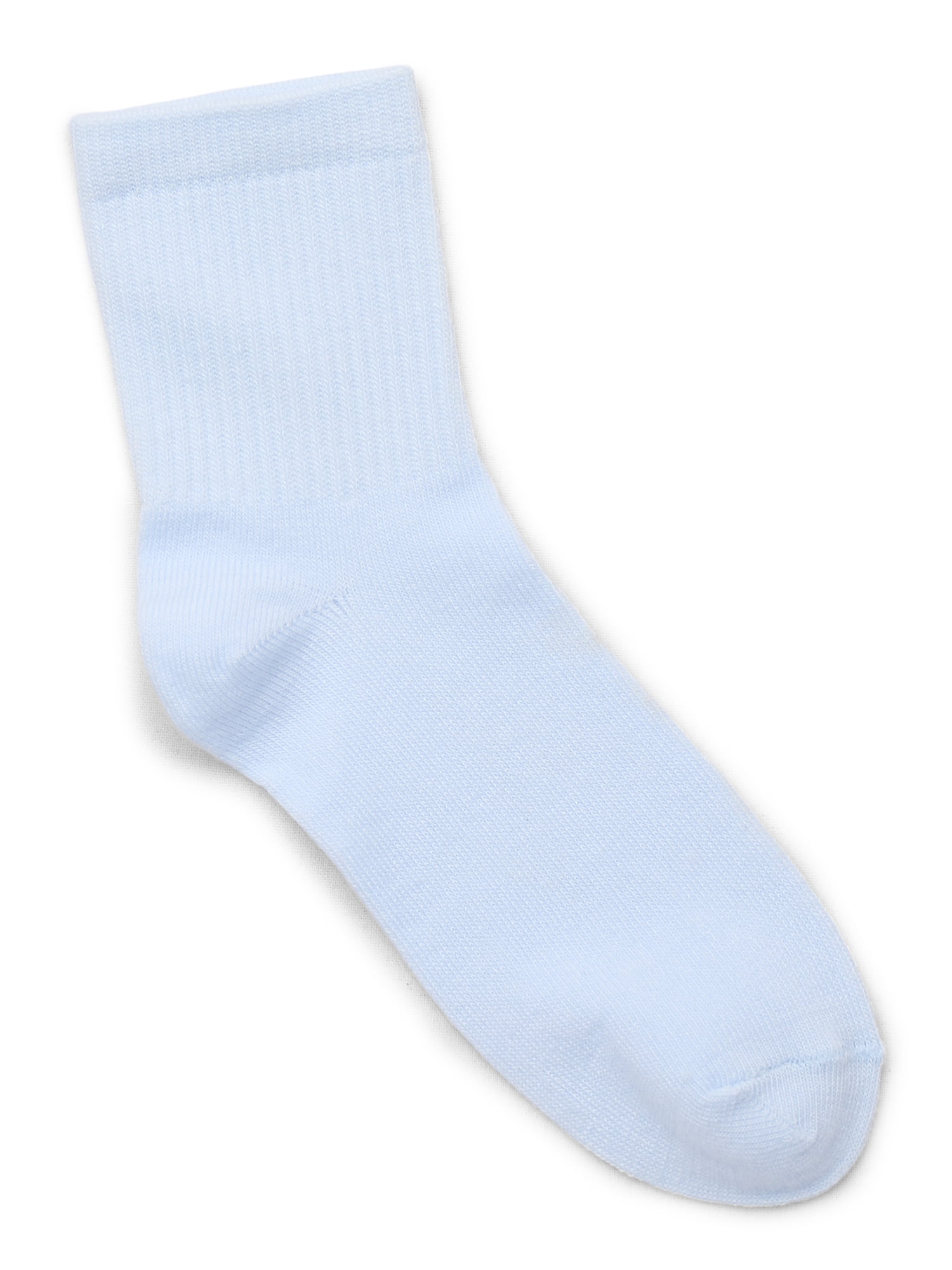 Wonder Nation Girls Mid-Crew Smiley Socks, 10-Pack, Sizes S-L