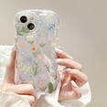 thumbnail image 3 of Compatible with iPhone Case,Cute Flower Floral Curly Wave Frame Camera Lens Protection Clear Soft Shockproof Cover Phone Case (White,iPhone Xs Max), 3 of 6