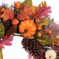 thumbnail image 2 of Wreath w/ Pumpkin and Green Leaves, 2 of 5
