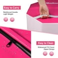 thumbnail image 4 of Matladin Foldable 20"x20" Gymnastics Octagon Shape Tumbling Backbend Trainer for Kids Gym, Pink, 4 of 6