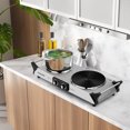 thumbnail image 2 of Techwood 1800W Double Burner Electric Hot Plate | Portable Induction Cooktop with Adjustable Temperature, Stay-Cool Handles & 7.5” Heating Surface, 2 of 7