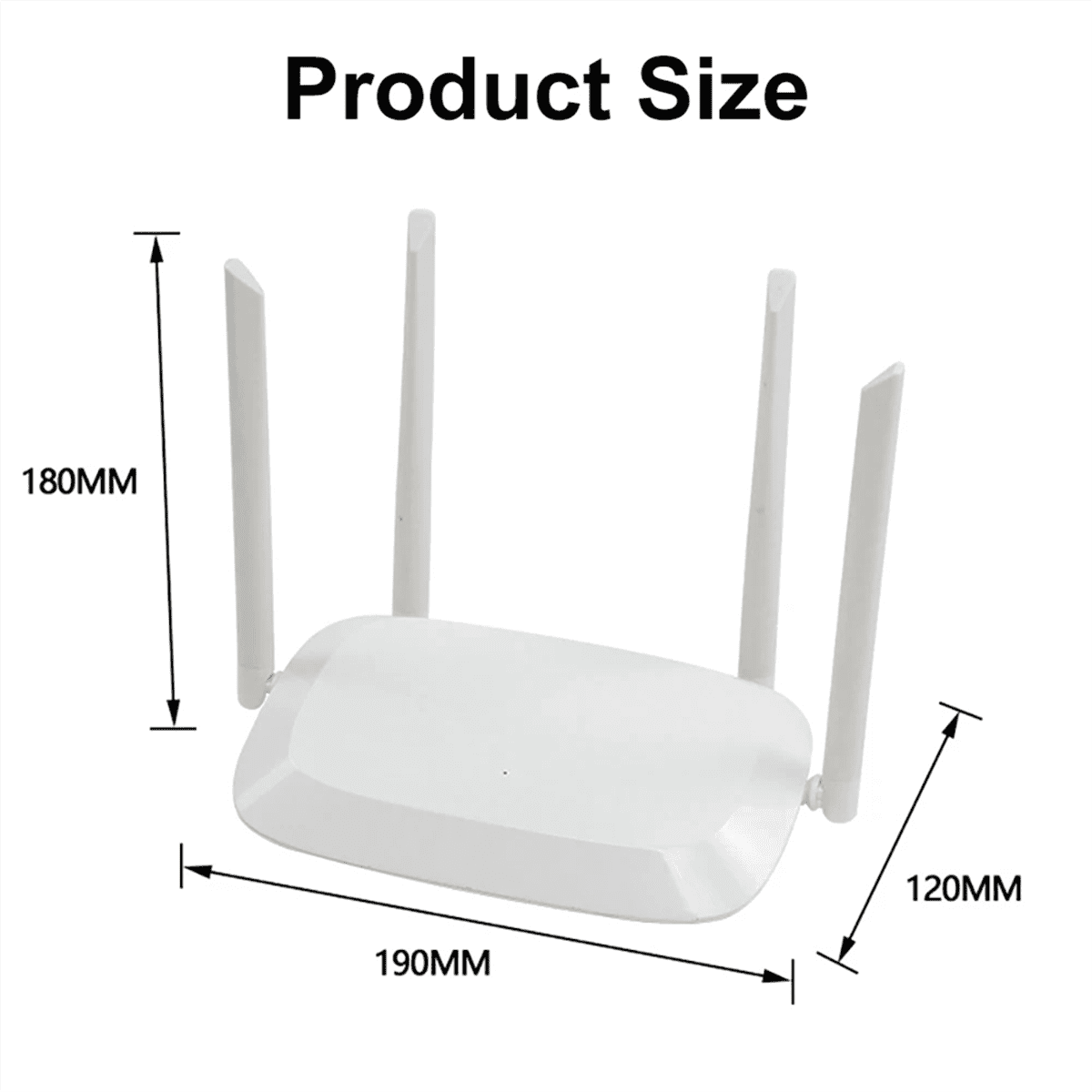 AC1200 Wi-Fi Router Gigabit Ethernet Router Dual Band 2.4GHz 5GHz Wireless Network WiFi Repeater 4x5dBi Antennas US-Plug
