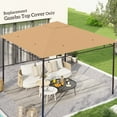 thumbnail image 2 of Outsunny 10' x 10' Square Gazebo Canopy Replacement UV Protected Top Cover Sun Shade Beige, 2 of 10
