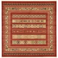 thumbnail image 1 of Unique Loom Fars Collection Tribal Modern Casual Square Rug, 8 Feet, Rust Red/Beige, 1 of 1