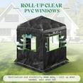 thumbnail image 3 of Jocisland 9.7x10.2x8.4 FT Black Pentagonal Storage Shed with Large PVC Windows, Heavy Duty Portable Shed with Mesh & PE Storage Pockets, Top Hooks, Patio, Lawn, Garden, 3 of 8