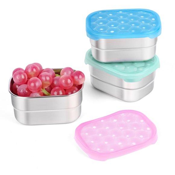 Recipientes para aperitivos Tanjiae Kids Snack Pro de acero inoxidable, 230 ml