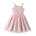 thumbnail image 1 of Robes pour Petite Fille à Bretelles Spaghetti, Ligne A, à Étages, Robe Évasée d'Été pour Filles, Robe Smockée pour Filles, Robe d'Anniversaire pour Filles, 1 of 7