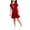 Red, variant on Kids Girls Summer Short Sleeve Round Neck All Over Print A Line Casual Kids Dress with Front Fabric Bow Chest