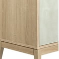 thumbnail image 3 of Sango Shagreen Wooden 2-Door Accent Cabinet with Textured Handle and Durable Storage, Natural Finish, 3 of 7