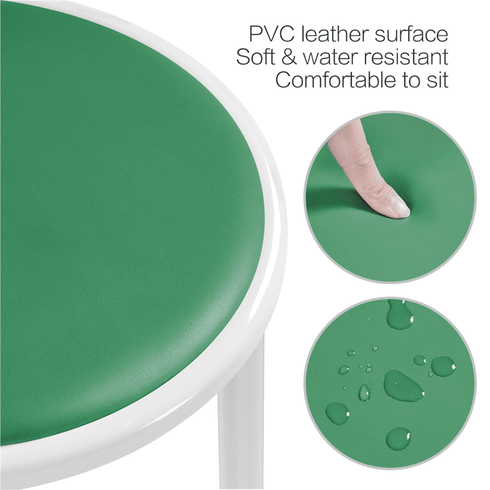 Alden Design 5PCS 17.7" Height Padded Stakable Metal Stools for Classroom, Multicolor