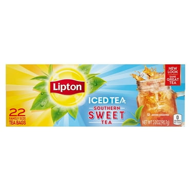 Lipton Southern Sweet Iced Tea Bags, Family Size Tea Bags 22ct