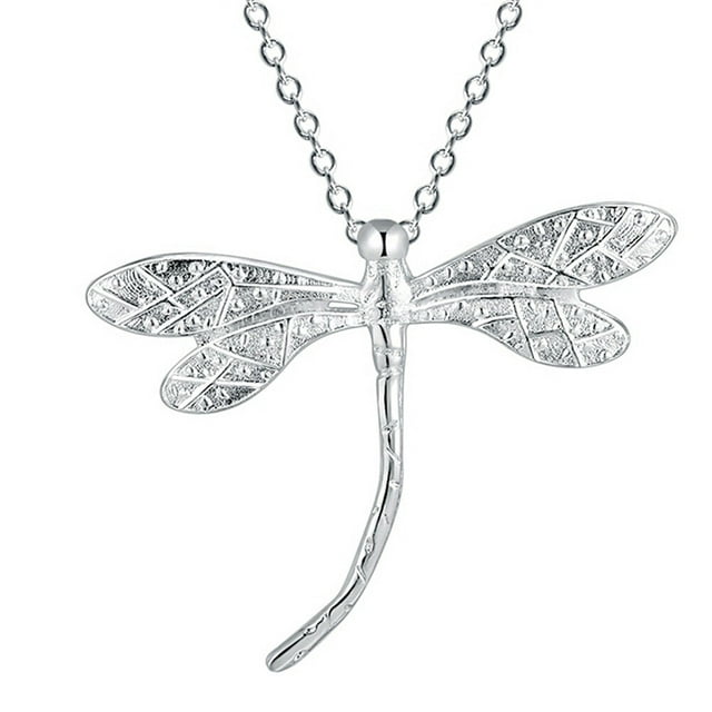 1 collar con colgante de libélula de moda, delicado y encantador, accesorios de joyería para mujeres, niñas y adolescentes