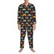 thumbnail image 3 of Balery Retro Video Game Pijama para Hombre de Dos Piezas con Manga Larga, Conjunto de Dormir y Descanso Suave con Bolsillos-Medium, 3 of 7