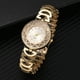 thumbnail image 2 of Reloj de cuarzo con correa de aleación de moda Reloj de pulsera informal para mujer con decoración de diamantes de imitación (plateado), 2 of 5