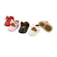 thumbnail image 2 of Mialoley First Walker BowKnot Solid Soft Sole Shoes Newborn Girls Princess Shoes, 2 of 10