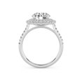 thumbnail image 3 of IGI Certified Double Halo Engagement Rings For Women, 2.60 Carat (ctw) Round Lab Grown Diamond Promise Ring For Her In 18k Solid White Gold | F-G, VS-SI Quality Ring Size-7, 3 of 4