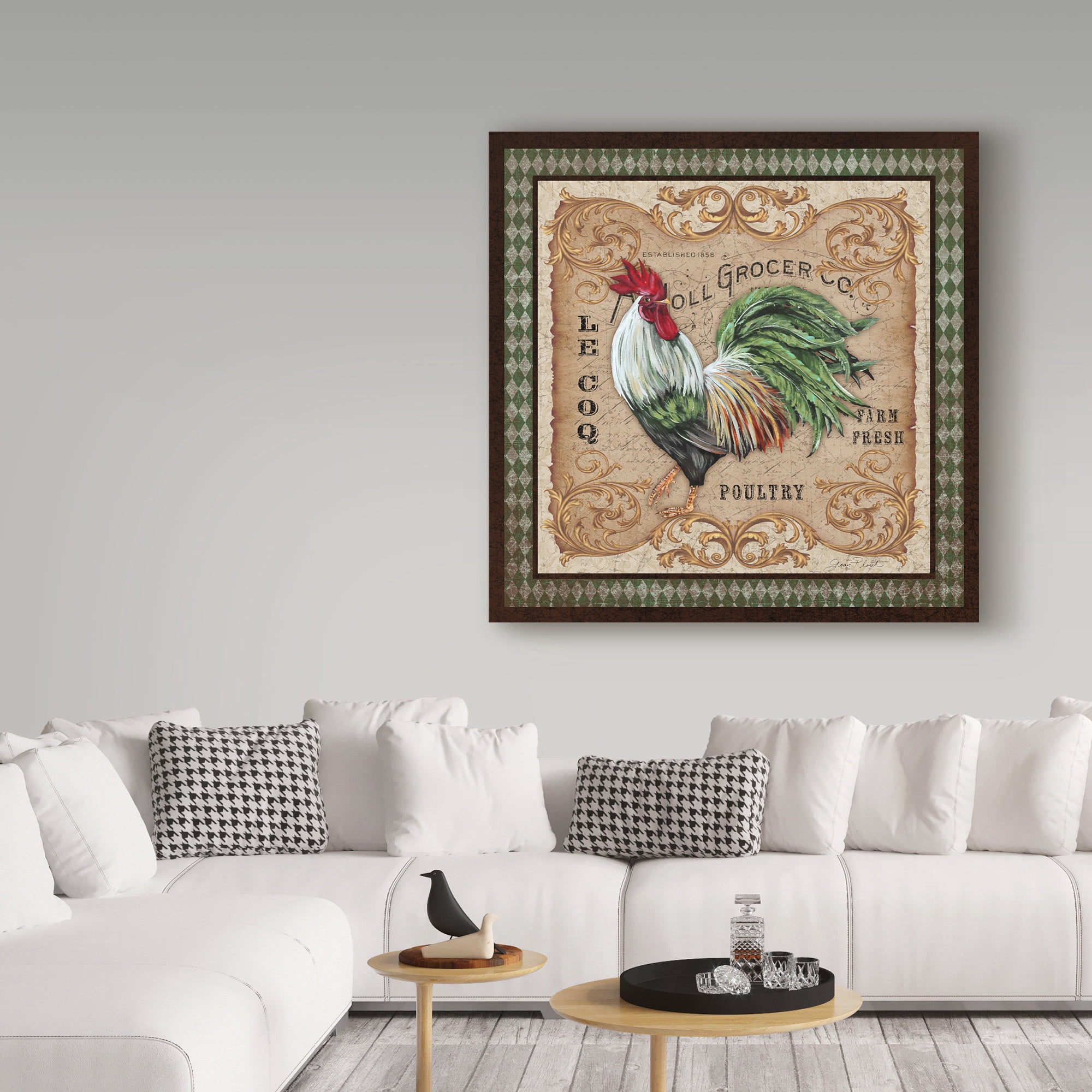Trademark Fine Art 'Old World Rooster 3' Canvas Art by Jean Plout