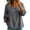 Black, variant on Women Tops Shirts 3/4 Ruffle Cuff Raglan Square Neck Navy White Vertical Stripe Half Button Loose Casual Blouses Spring Fall Summer Womens Tops
