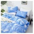 thumbnail image 6 of Cotton Blue Cloud Comforter Set Queen Size Sky Blue Comforter Cotton 3 Pieces Soft Light Blue Queen Comforter Bedding Set Women Solid Blue Queen Bed Comforter Set for All Season as Gift, 6 of 6
