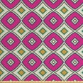 thumbnail image 1 of Geometric Fabric by the Yard, Colorful Ornamental Design with Vibrant Tones Rhombus Wavy Lines Composition, Decorative Upholstery Fabric for Chairs & Home Accents, 10 Yards, Multicolor by Ambesonne, 1 of 2