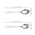 thumbnail image 2 of BRIGHTFUFU 4Pcs Stainless Steel Salad Serving Utensils Mixing Set For Camping Silver, 2 of 8