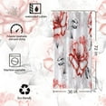 thumbnail image 4 of Stall 36"x72" Red Flowers and Grey Leaves Shower Curtain Set with Hooks,Watercolor Rose Floral Bathroom Curtain,Modern Minimalist Waterproof Bath Curtains for Bathroom Decor, 4 of 6
