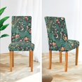 thumbnail image 3 of Yayeee 4 Pack Dining Chair Covers Stretch Parson Chairs Slipcovers Seat Protector, Green Vibrant Forest Pattern, 3 of 6