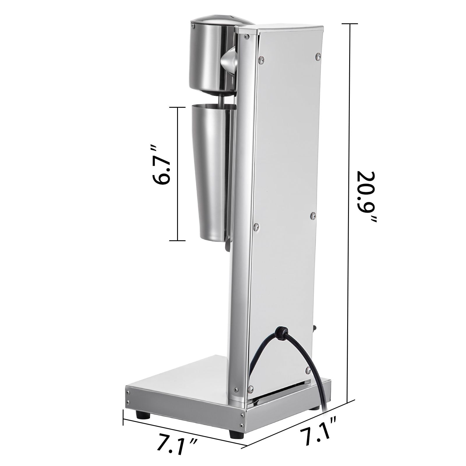 180W Electric Milkshake Maker with Dual Speed, 18,000 RPM, 800ml Stainless Steel Cup, Microswitch Safety, for Milk Tea Coffee Shops