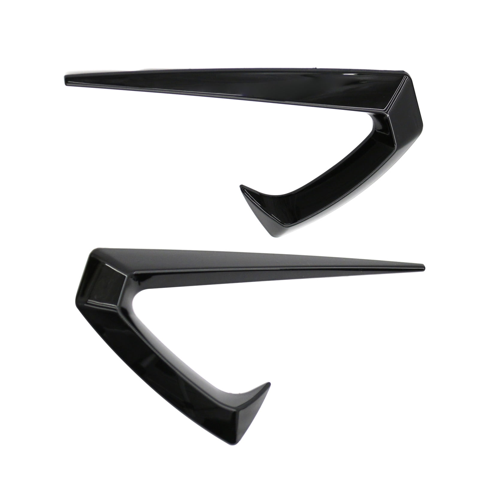 Ikon Motorsports Side Fender Trim Compatible with 2025-2026 Tesla Model Y Juniper, IKON Style Vent Molding Cover ABS Plastic Air Flow Intake Decor 2PC Gloss Black Garnish Spoiler Fin
