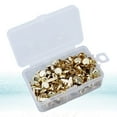 thumbnail image 3 of 200pcs Paper Fasteners Electroplating Brads Round Metal Brads with Storage Box for Crafts DIY (Gold), 3 of 7