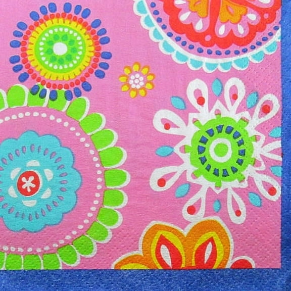 Floral 'Cool Splash' Small Napkins (16ct)