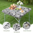 thumbnail image 4 of Halloween Doodle Pattern Square Fitted Tablecloth with Elastic Edge,Square Table Cover,Washable Elastic Table Cover for Home Kitchen Party Decor 34"x34", 4 of 6