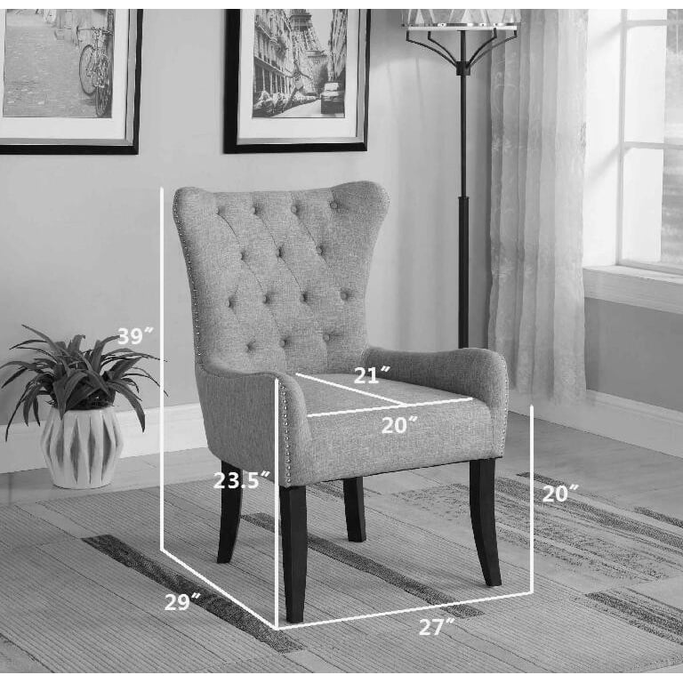 Gray white accent on sale chair
