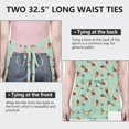 thumbnail image 6 of Pioneer Flower Floral Print Pattern Apron for Women and Men, Cotton Linen Waterproof with Pockets, Adjustable, 33x27 Inch for Kitchen, Gardening, BBQ, Salon, 6 of 6