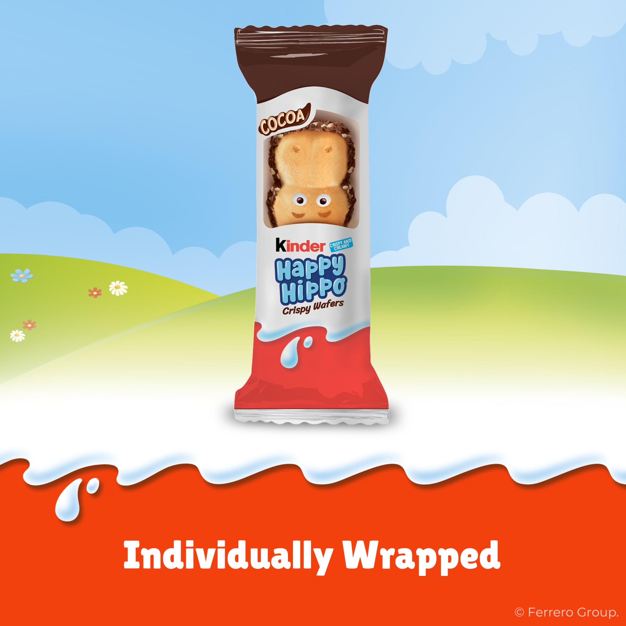 (3 pack) Kinder Happy Hippo, Crispy Wafers, Great for Easter Egg Hunts and Easter Baskets for Kids and Adults, 5 Count, 3.6 oz