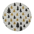 thumbnail image 4 of HAOXIT Christmas Tablecloth, Minimalist Seasonal Pattern Triangular Pine Tree Black Dots, Round Table Cover for Dining Room Kitchen Decor, 4 of 8