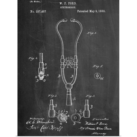 Great BIG Canvas | Rolled Cole Borders Poster Print entitled Stethoscope