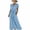 Light Blue, variant on Guieoi Womens Dresses Plus Size V-Neck Solid-Color Short-Sleeve Tie-Front Dress Sundresses for Women Summer Orange S