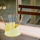 thumbnail image 4 of Organizador de escritorio con compartimentos para tarjetas, bolígrafos y lápices, colección de suministros de oficina Amarillo, 4 of 9