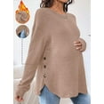 thumbnail image 4 of Women'S Maternity Shirt Long Sleeve Maternity T-Shirt Sport Top Tunic Top Mom Outfit Khaki M, 4 of 10