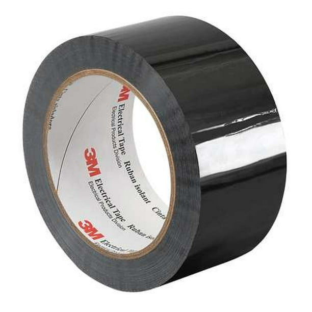 3M 3M 1350 0.25" x 72 yds Black Electrical Tape, 1 mil, 1/4"x72 yd